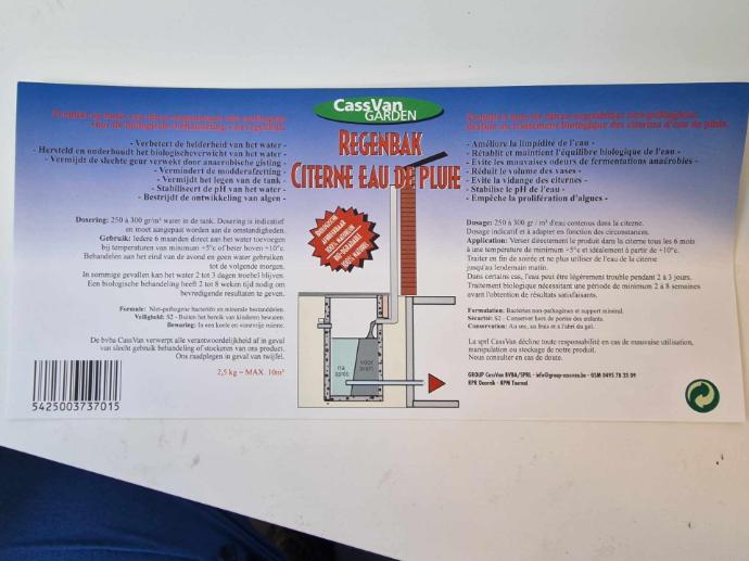 Citerne eau de pluie 2.5kg